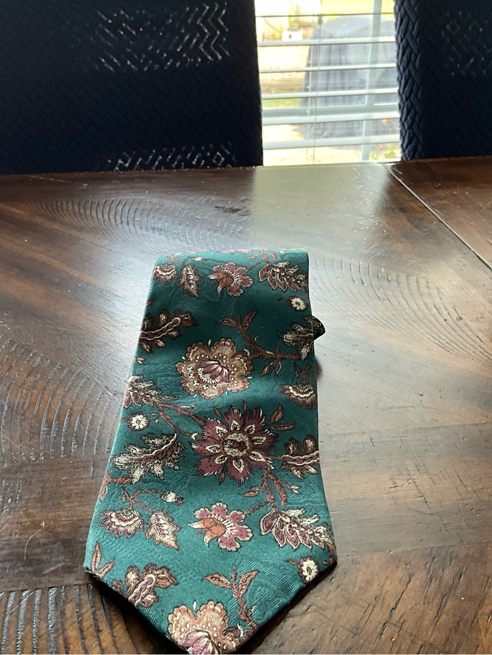 Emerald Floral Accent Tie - Unbranded